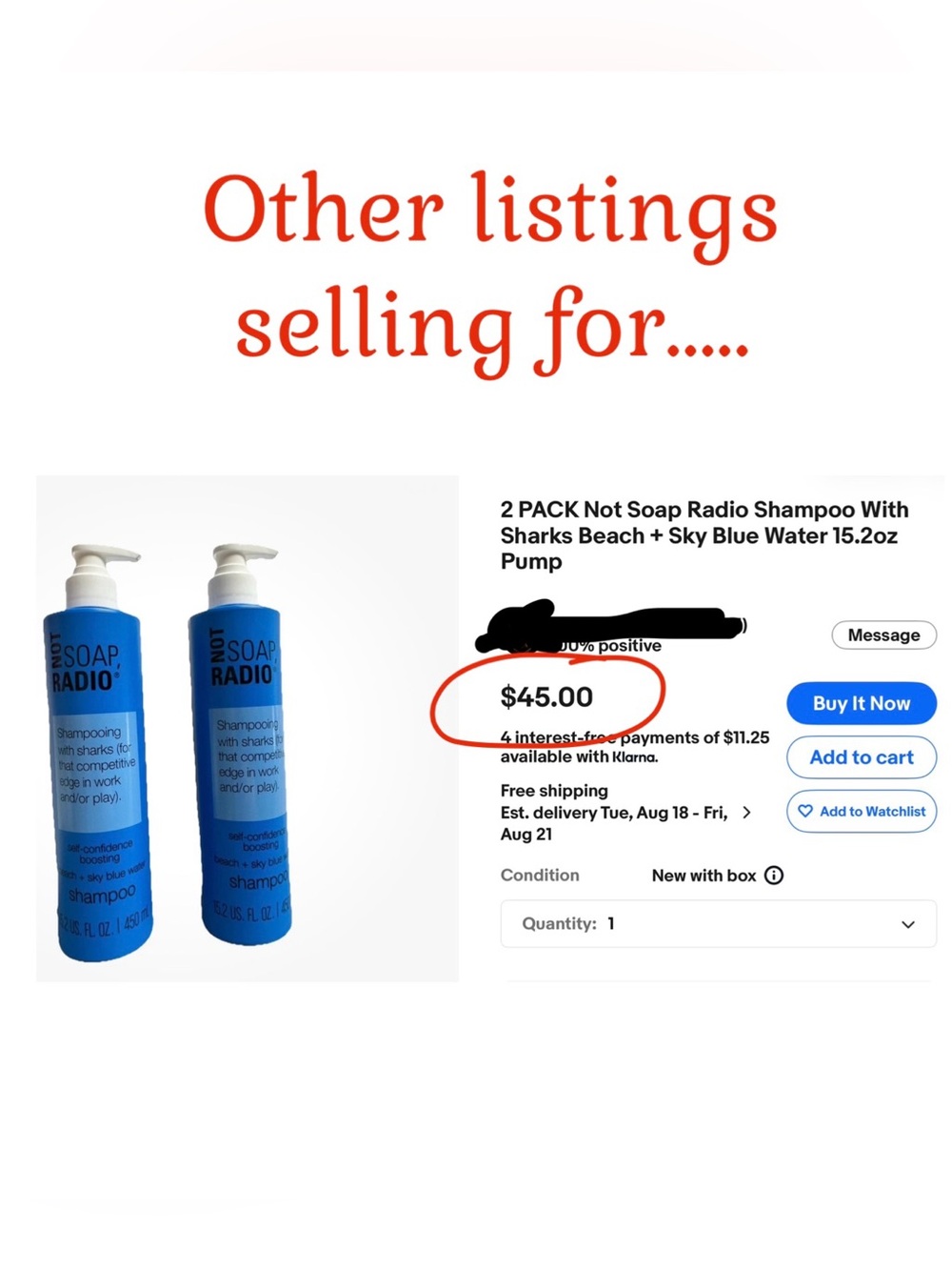 PRICE DROP❗️NOT SOAP, RADIO Shampoo 15.2 oz Set of 2 Beach + Sky Blue Water - Picture 4 of 9